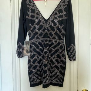 Bebe V-Neck studded dress